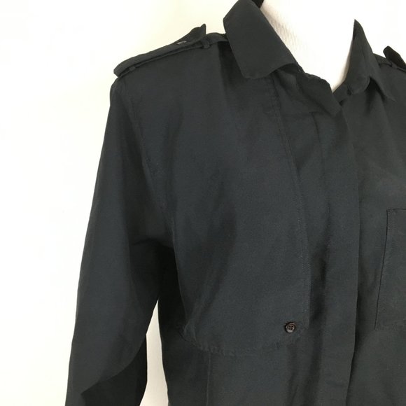 Vintage DVF DIANE VON FURSTENBERG Black Relaxed Fit Hidden Button Shirt - Picture 4 of 11